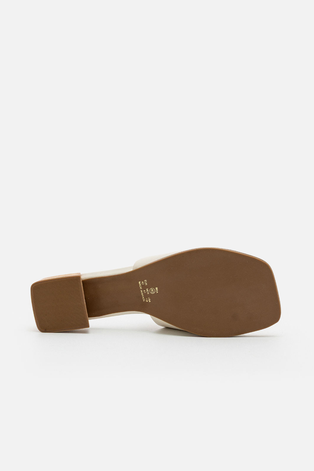 Mule em Couro com Max Flor Elegante Off White Mule em Couro com Max Flor Elegante Off White