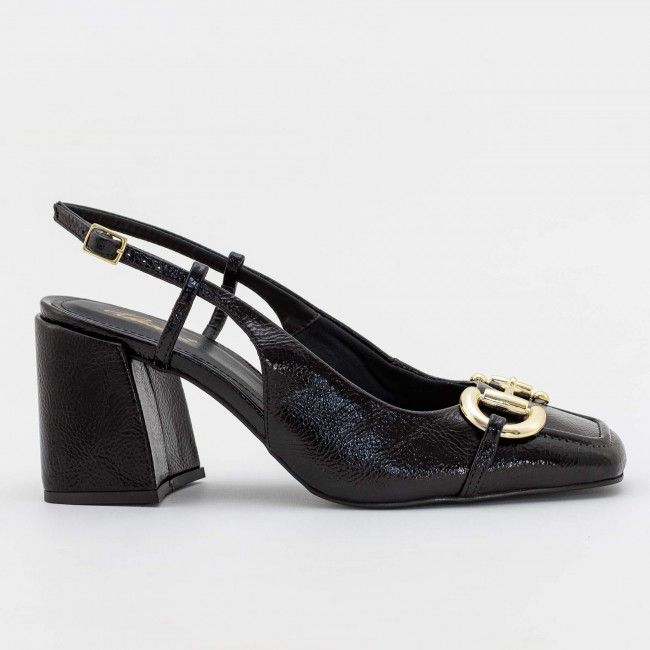 Slingback Estilosíssimo com Salto Bloco Preto Slingback Estilosíssimo com Salto Bloco Preto