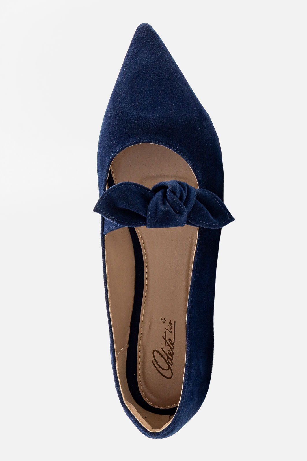 Sapatilha em Camurça com Laço Delicada Marinho Sapatilha em Camurça com Laço Delicada Marinho