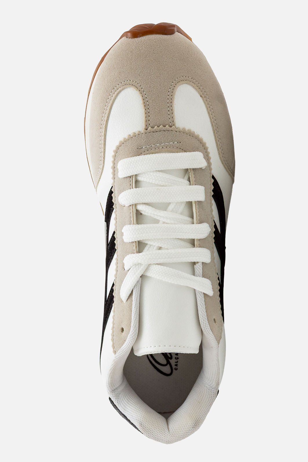 Tênis Estiloso em Camurça Branco Tênis Estiloso em Camurça Branco