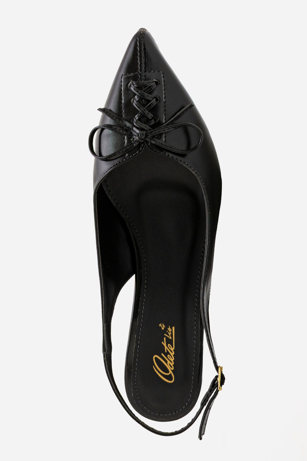 Chanel com Salto Baixo Preto Chanel com Salto Baixo Preto