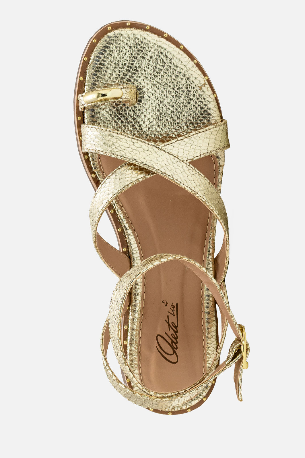 Rasteira Estilosa com Dedão Ouro Rasteira Estilosa com Dedão Ouro