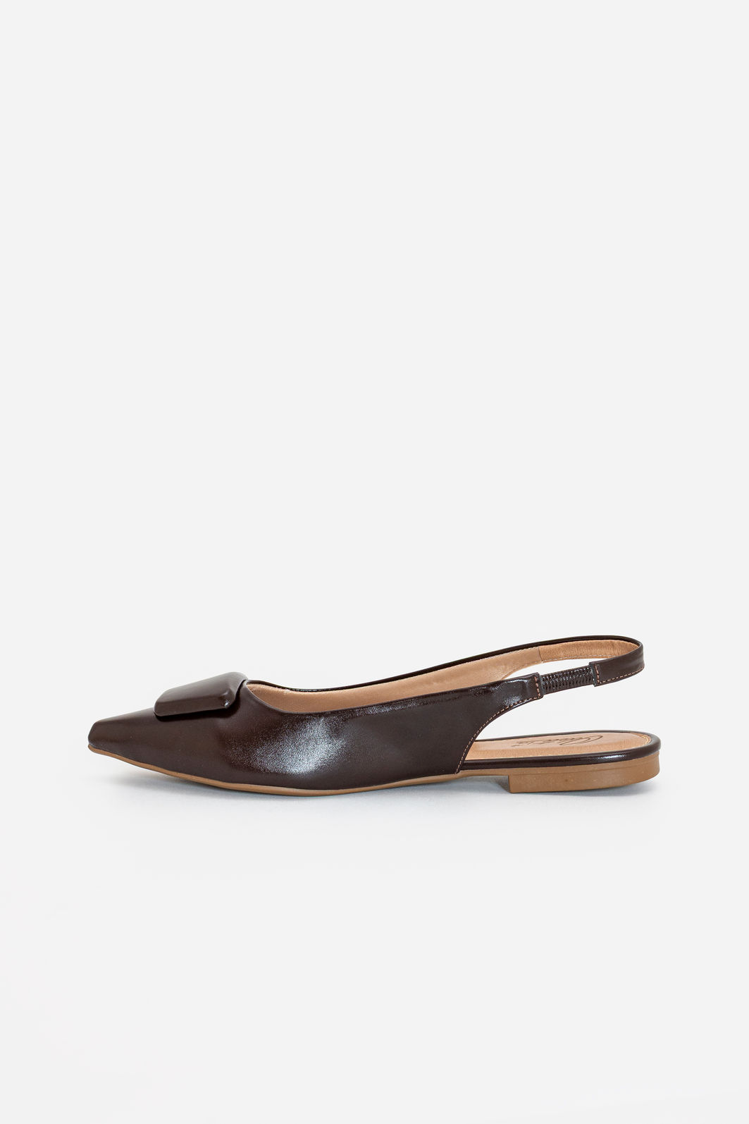 Slingback com Enfeite Rasteiro Marrom Slingback com Enfeite Rasteiro Marrom