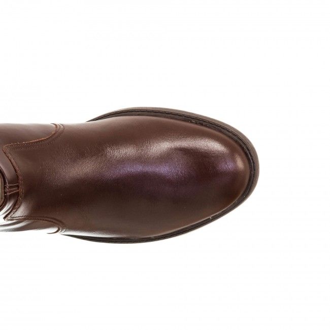 Bota Cano Curto com Zíper Lateral Confortflex Café