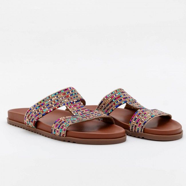 Papete Cléo Poderosa com Pedraria Tostado Papete Cléo Poderosa com Pedraria Tostado