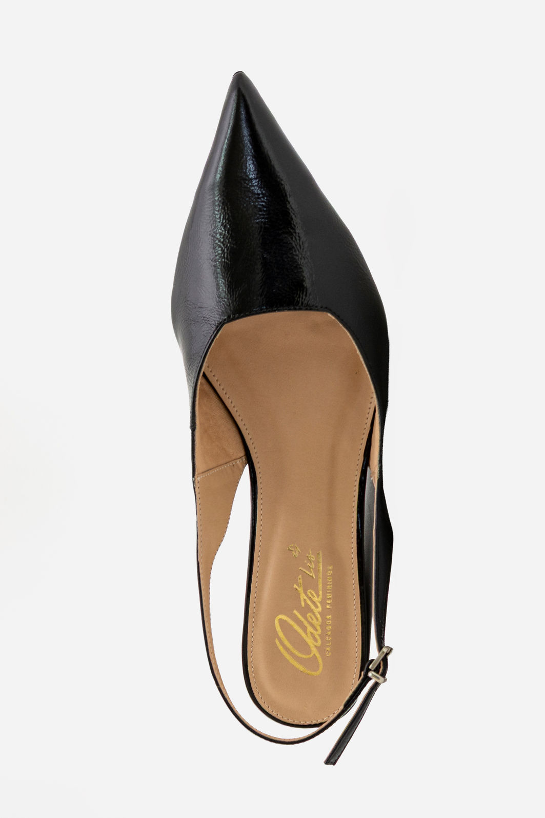 Chanel em Couro Verniz com Salto Anabela Baixo Preto Chanel em Couro Verniz com Salto Anabela Baixo Preto