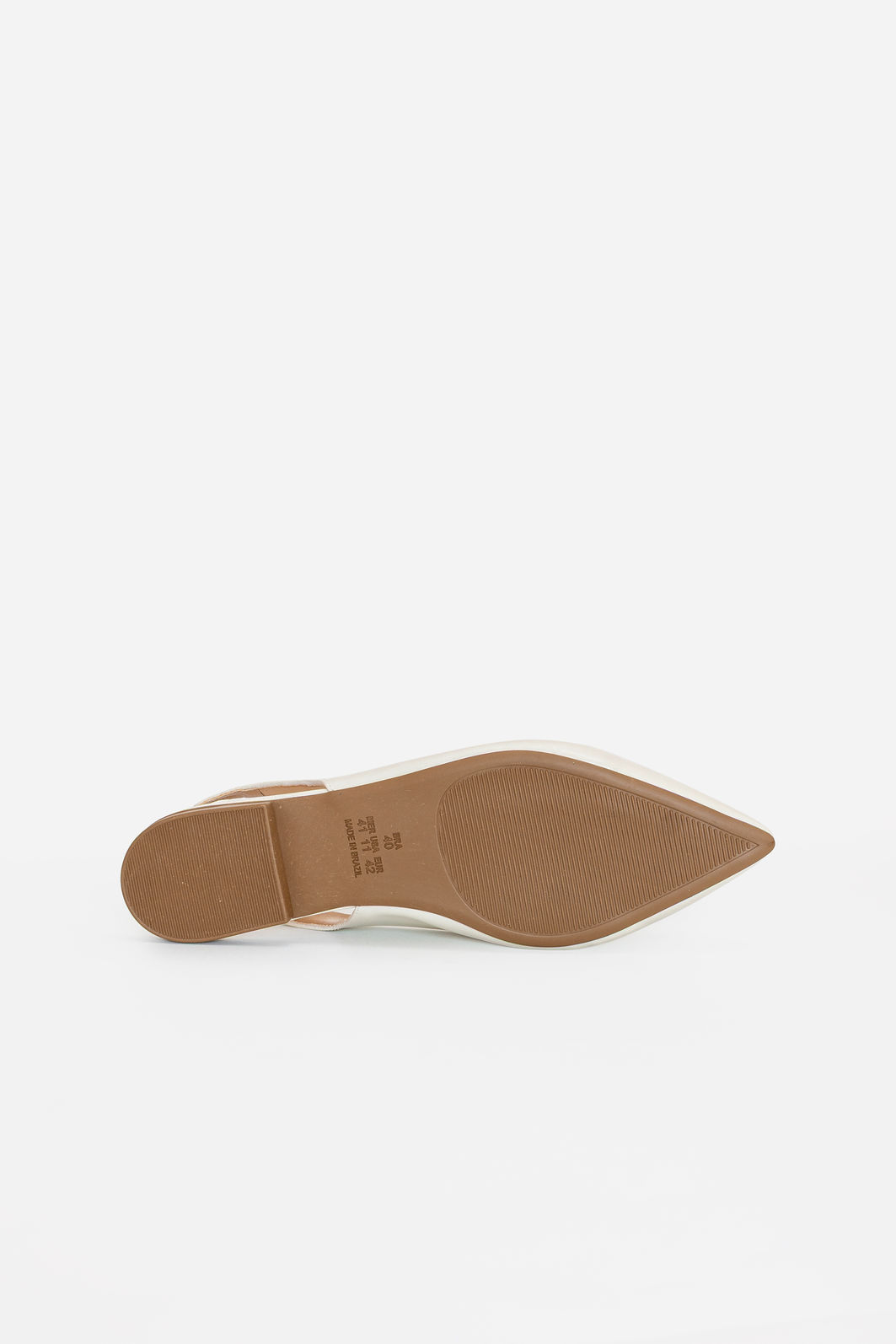 Slingback com Enfeite Rasteiro Off White Slingback com Enfeite Rasteiro Off White
