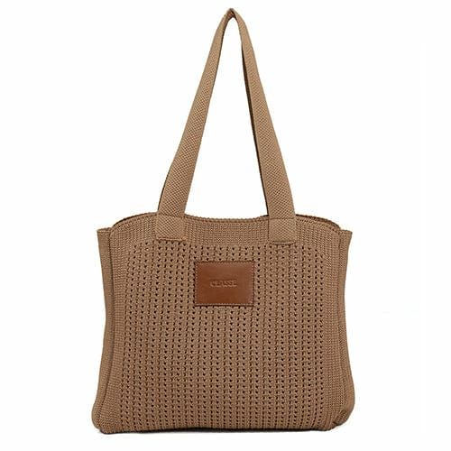 Bolsa Quadrada em Crochê Amêndoa Bolsa Quadrada em Crochê Amêndoa