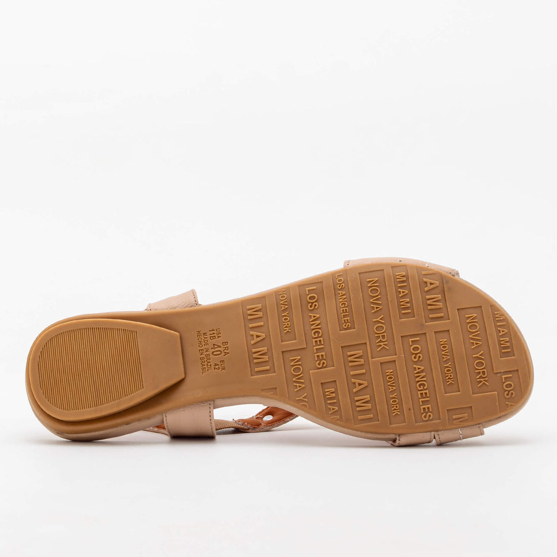 Rasteira Confortável em Couro Rose