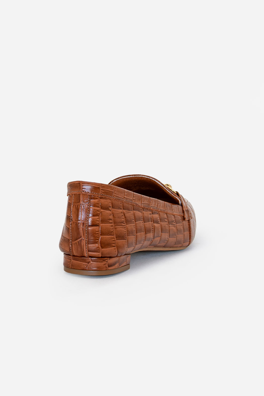 Mocassim em Couro Croco Tostado Mocassim em Couro Croco Tostado