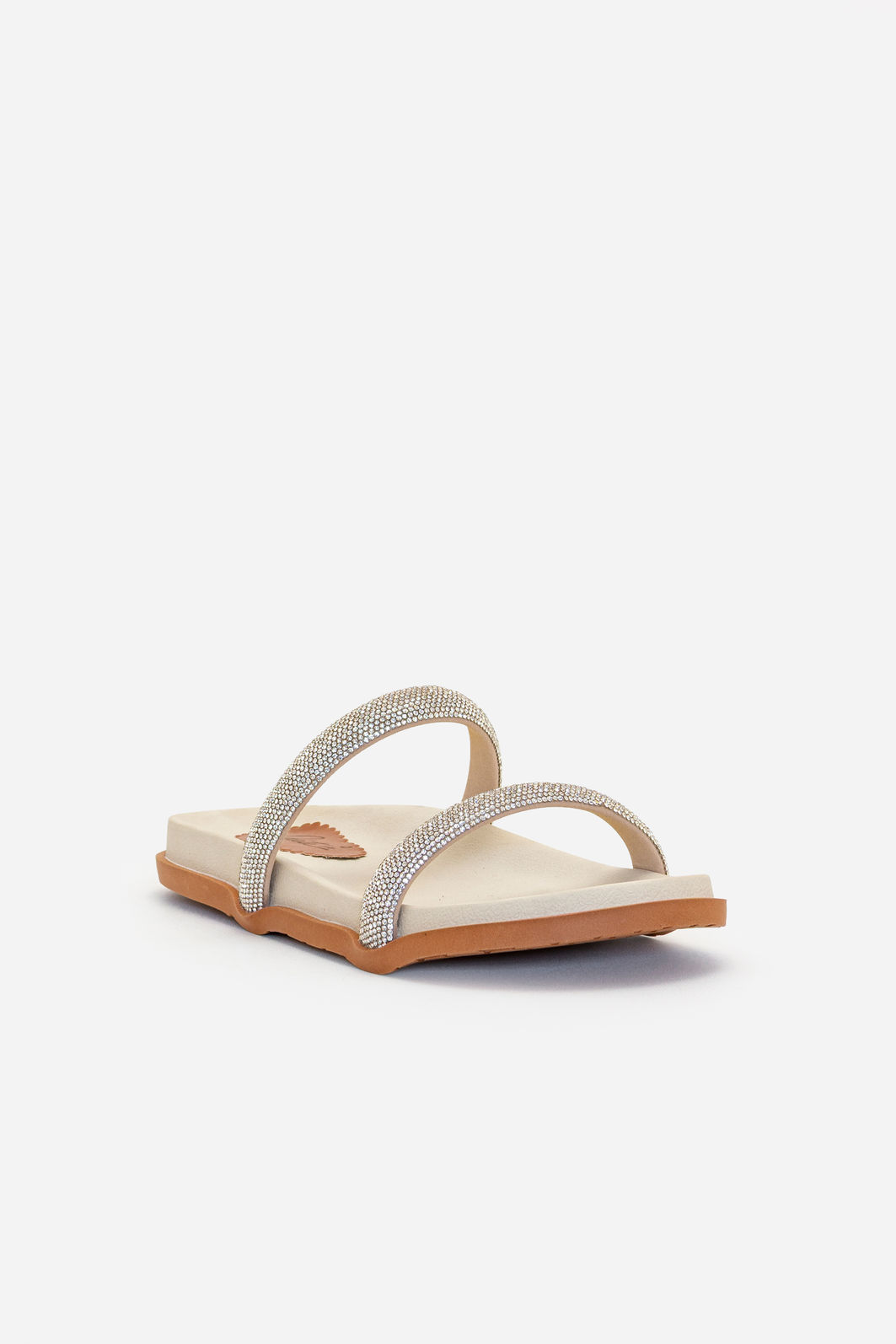 Papete com Tiras em Brilho Off White Papete com Tiras em Brilho Off White