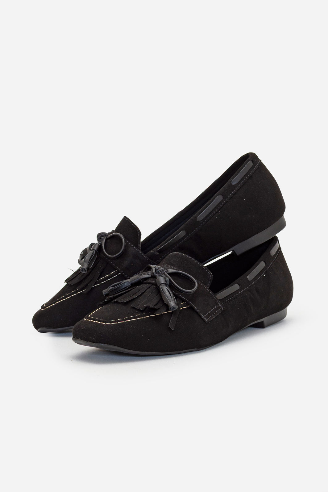 Mocassim em Camurça com Franja Preto Mocassim em Camurça com Franja Preto