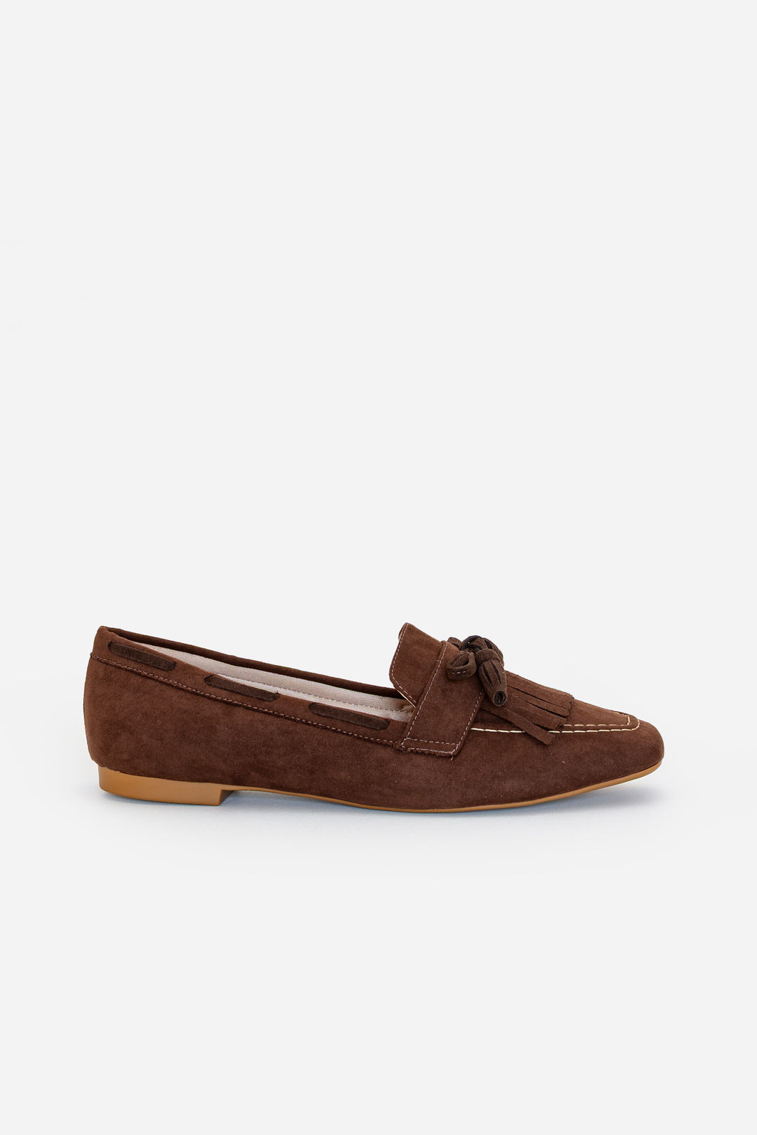 Mocassim em Camurça com Franja Marrom Mocassim em Camurça com Franja Marrom