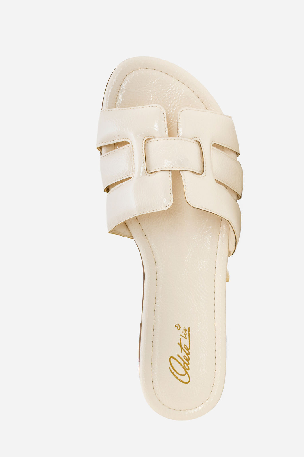 Rasteira Tiras Fofas Moderna Off White Rasteira Tiras Fofas Moderna Off White