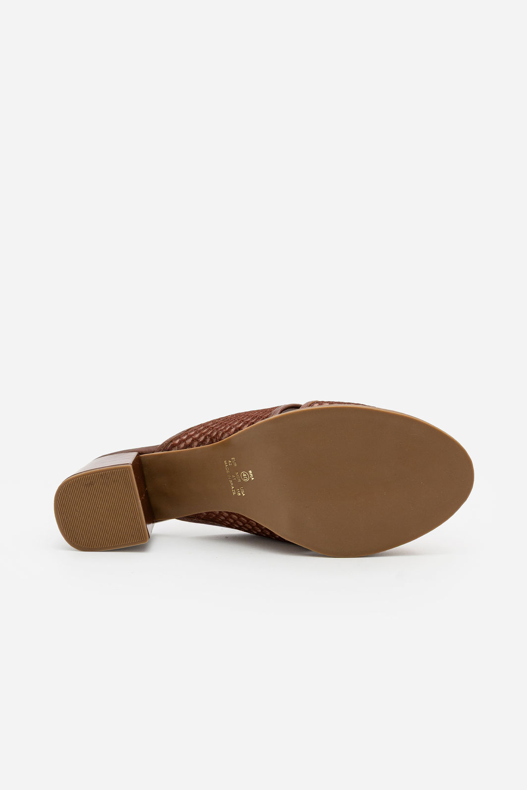 Mule com Recortes e Salto Bloco Tostado Mule com Recortes e Salto Bloco Tostado