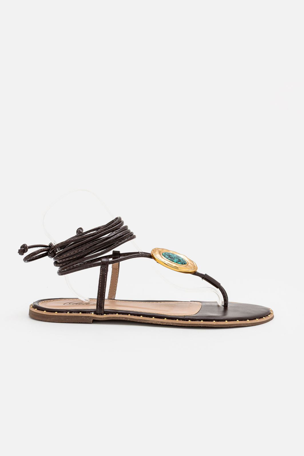 Rasteira com Pedra Azul e Amarração Café Rasteira com Pedra Azul e Amarração Café