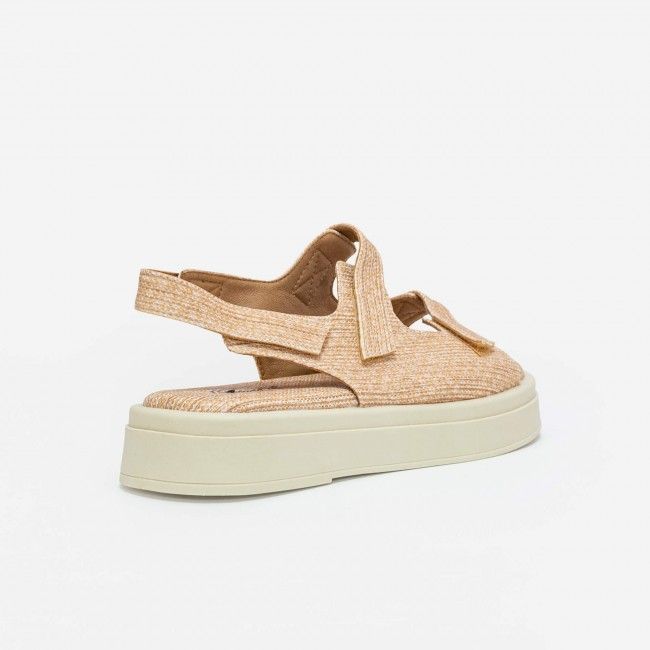 Sandália Flatform com Velcro Amêndoa Sandália Flatform com Velcro Amêndoa