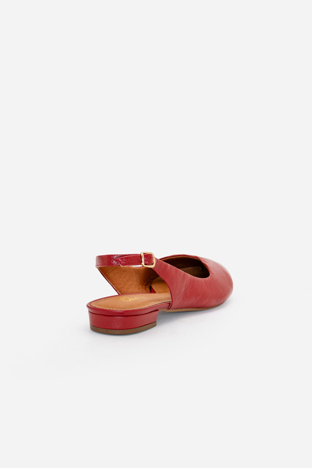 Slingback em Couro Vermelho Slingback em Couro Vermelho