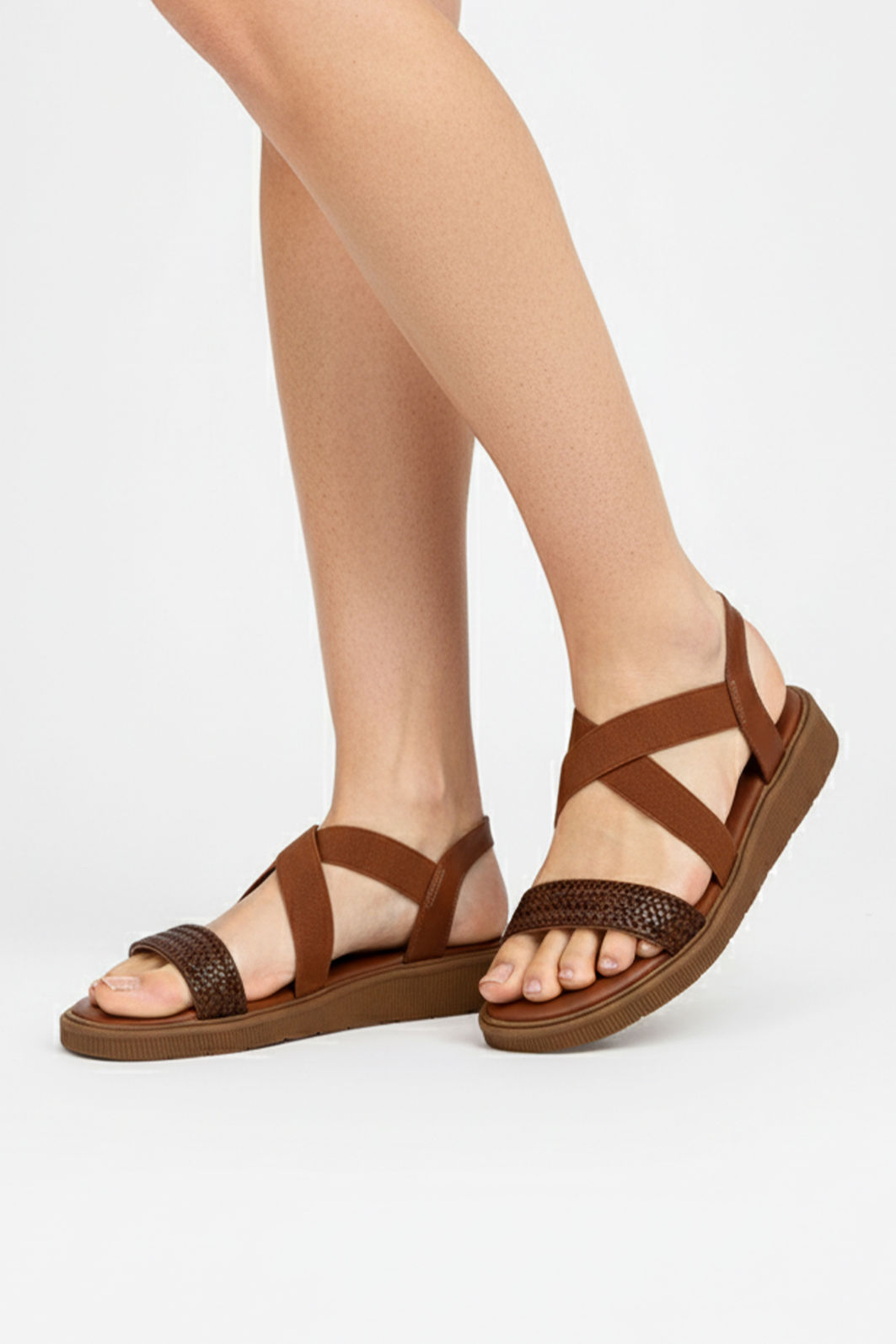 Sandália Flatform Tostado