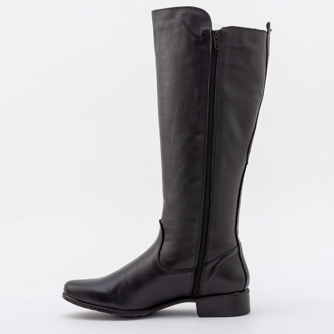 Bota Montaria em Couro com Extensor Preta