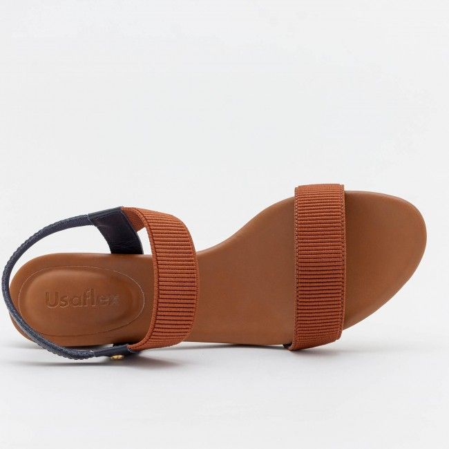 Sandália Usaflex Confortável com Salto Bloco Marinho Sandália Usaflex Confortável com Salto Bloco Marinho