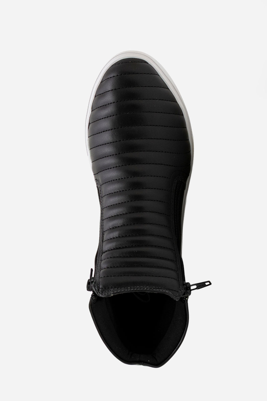 Tênis Cano Alto com Zíper Preto Tênis Cano Alto com Zíper Preto