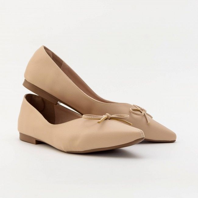 Sapatilha Laço e Bico Fino Amêndoa Sapatilha Laço e Bico Fino Amêndoa