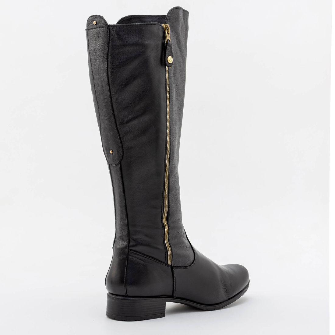 Bota Montaria em Couro com Extensor Preta