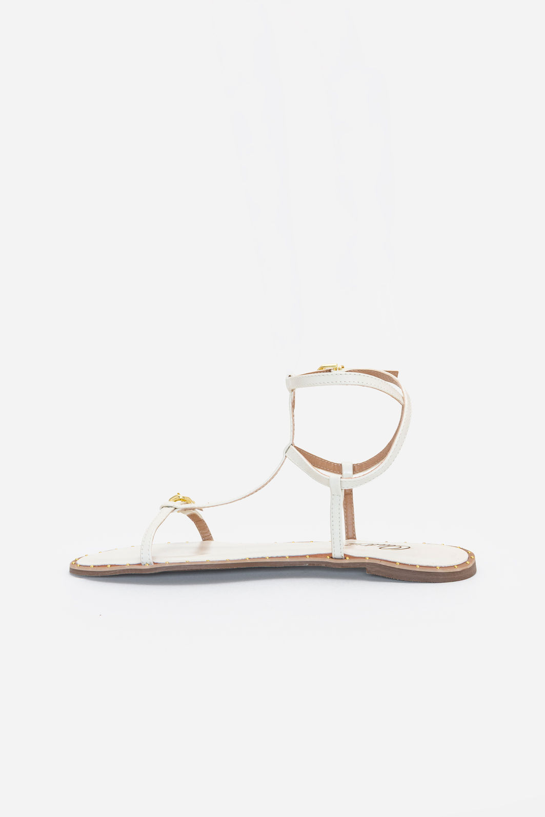 Rasteira com Tiras e Fivelas Off White Rasteira com Tiras e Fivelas Off White