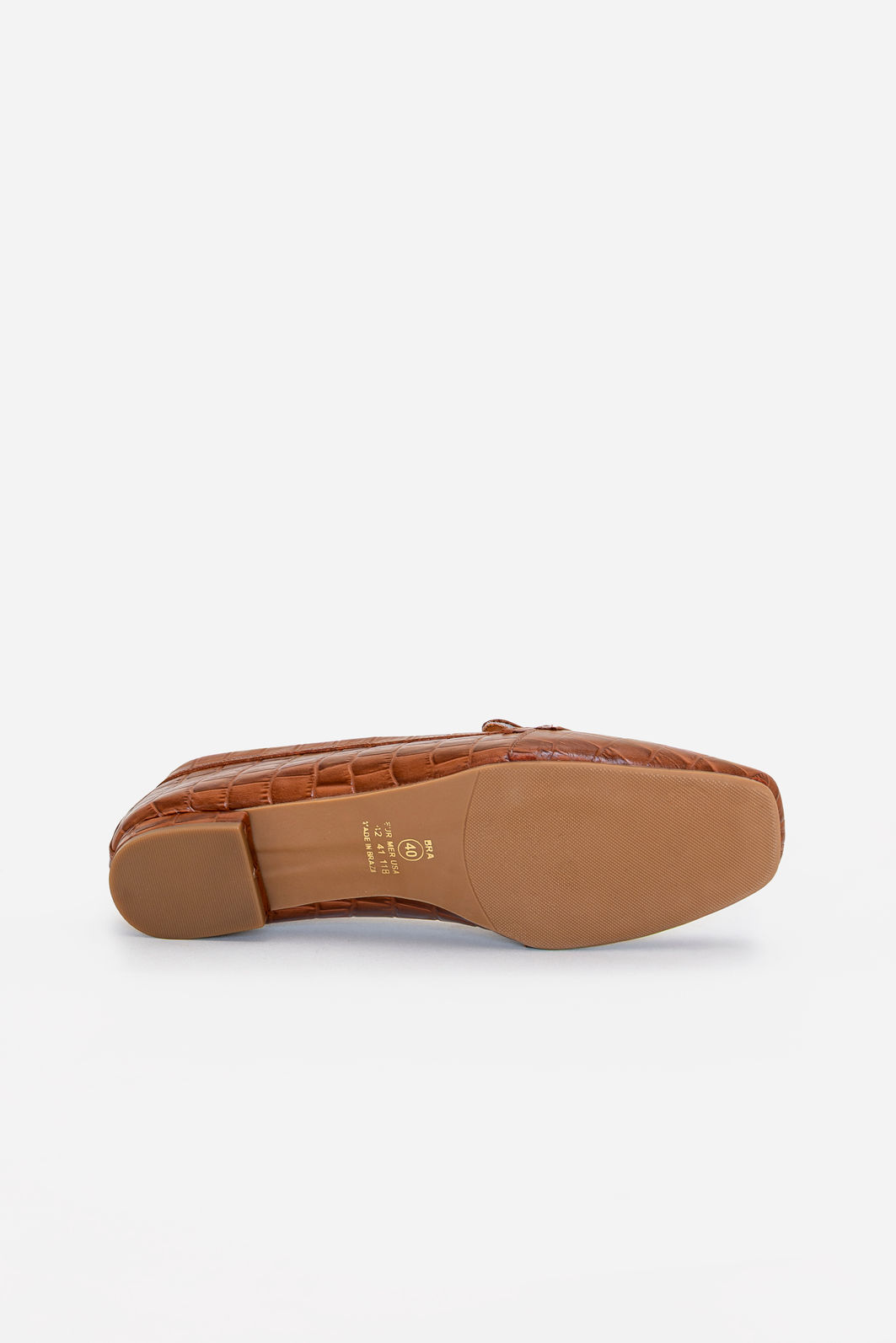 Mocassim em Couro Croco Tostado Mocassim em Couro Croco Tostado