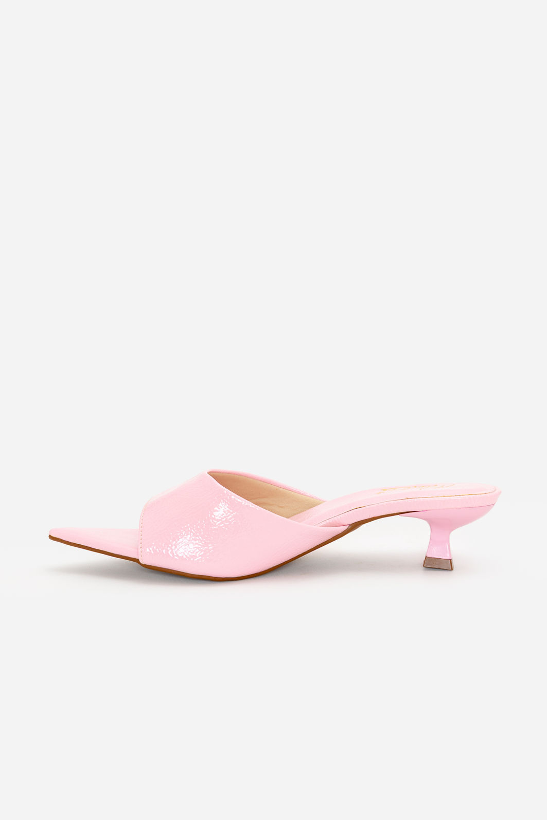 Mule com Tira Larga e Salto Baixo Rosa Claro Mule com Tira Larga e Salto Baixo Rosa Claro