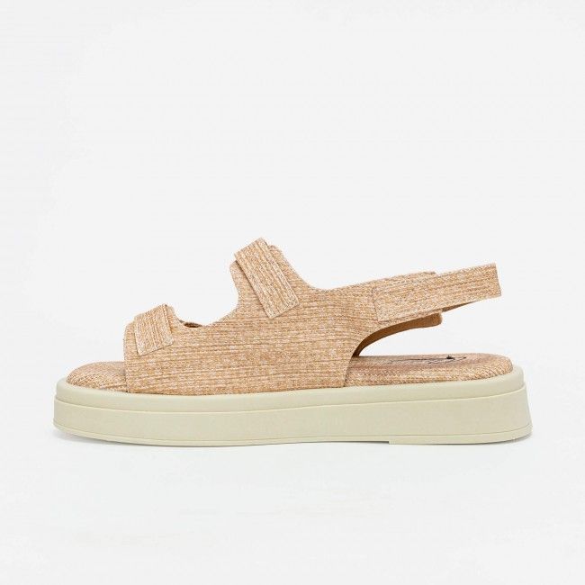 Sandália Flatform com Velcro Amêndoa Sandália Flatform com Velcro Amêndoa