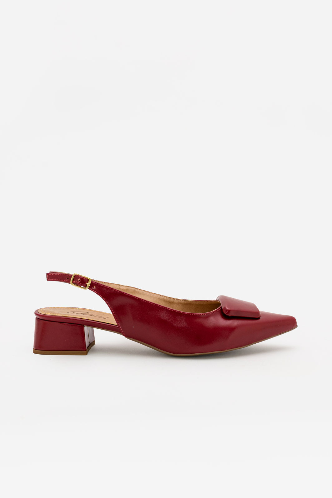 Chanel com Enfeite e Salto Baixo Bordo