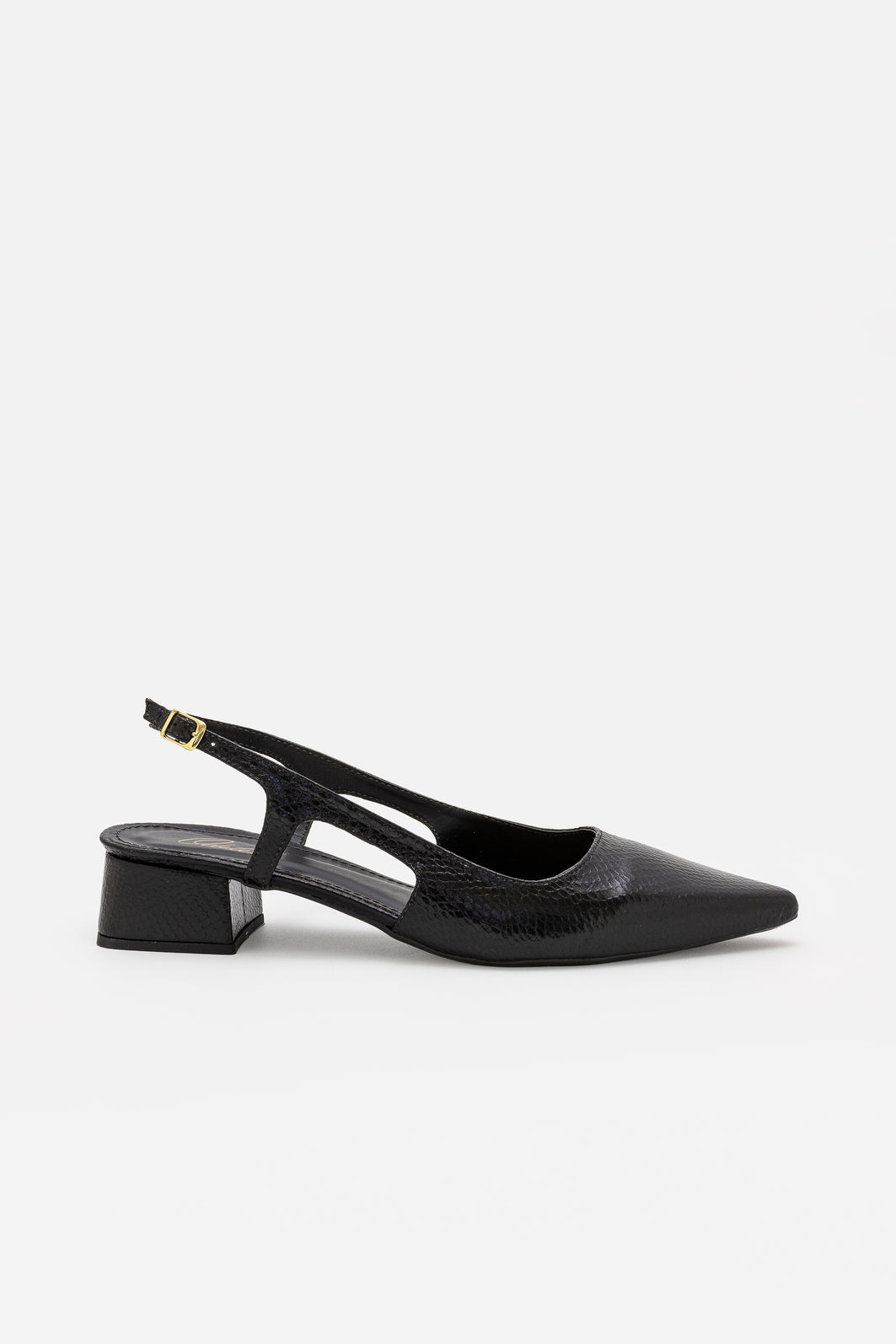 Chanel Texturizado com Salto Baixo Preto Chanel Texturizado com Salto Baixo Preto