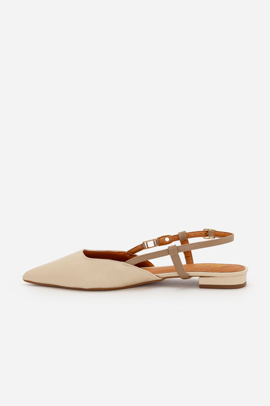 Slingback Elegante em Couro Off White Slingback Elegante em Couro Off White