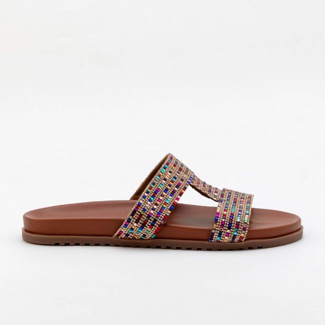 Papete Cléo Poderosa com Pedraria Tostado Papete Cléo Poderosa com Pedraria Tostado