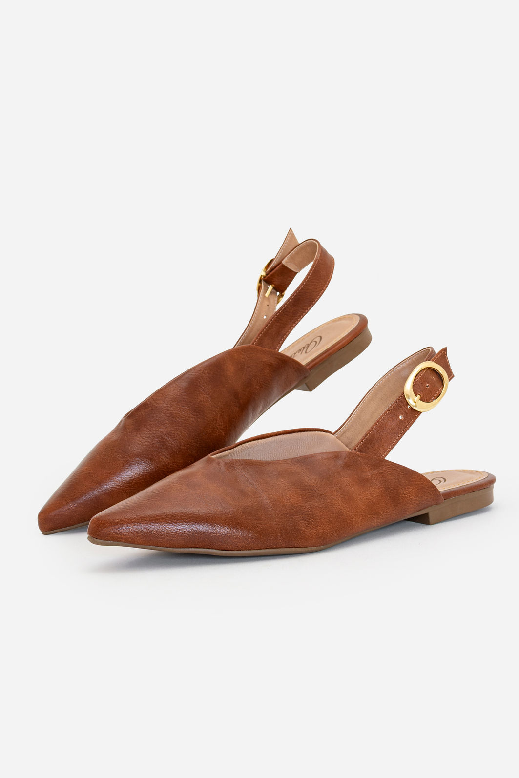 Slingback com Decote Tostado Slingback com Decote Tostado