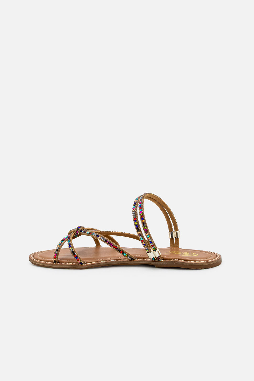 Rasteira com Brilhos Delicada 2 em 1 Tostado Rasteira com Brilhos Delicada 2 em 1 Tostado