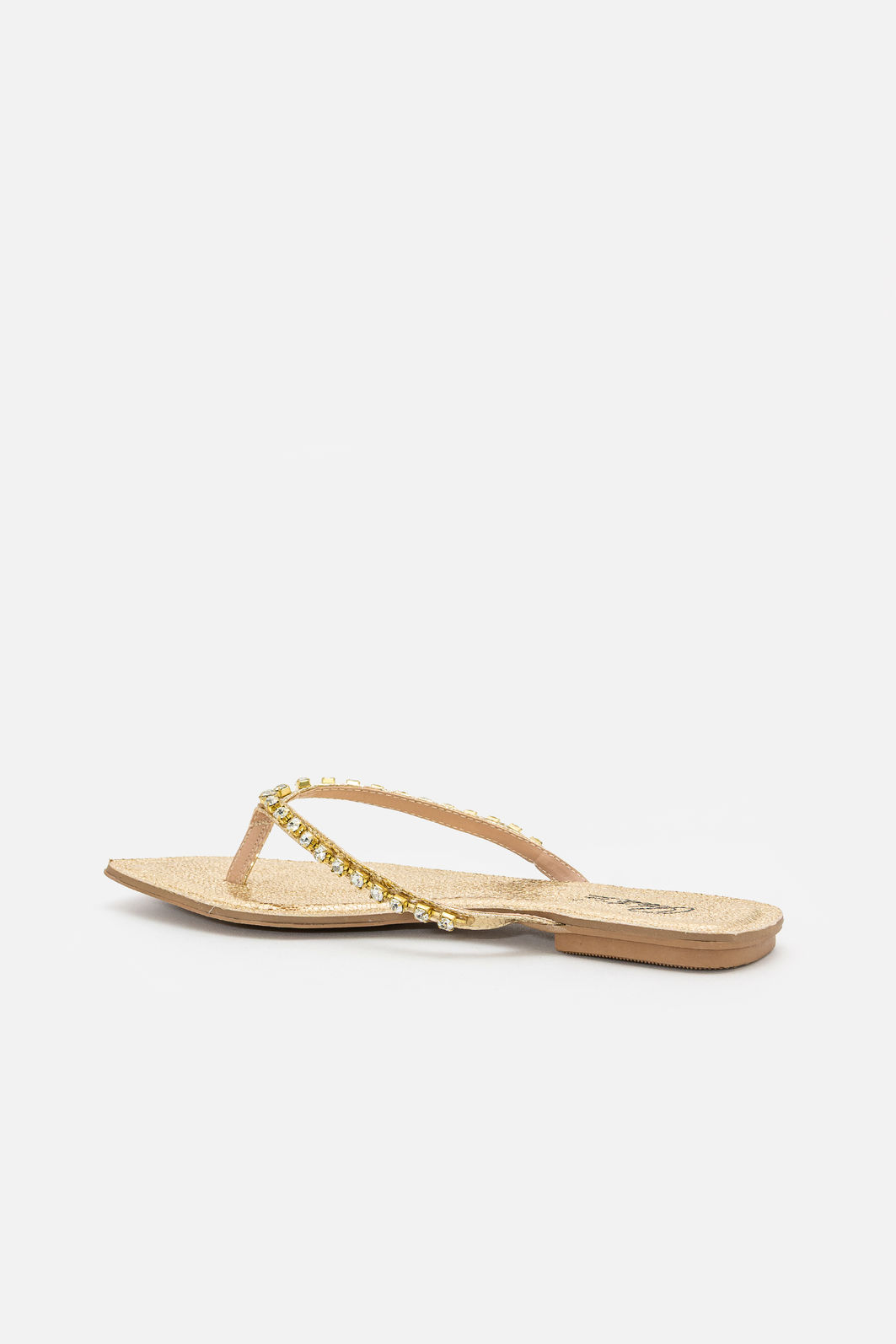 Rasteira com Strass Delicada Ouro Rasteira com Strass Delicada Ouro