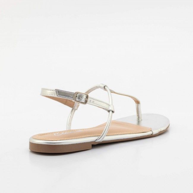 Rasteira Básica Tiras Minimalistas Prata