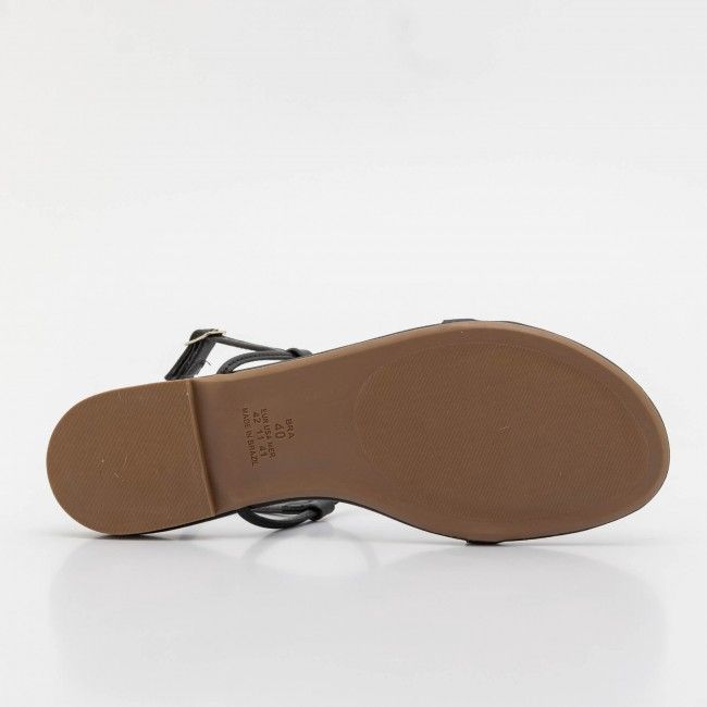 Rasteira Básica Tiras Minimalistas Preto