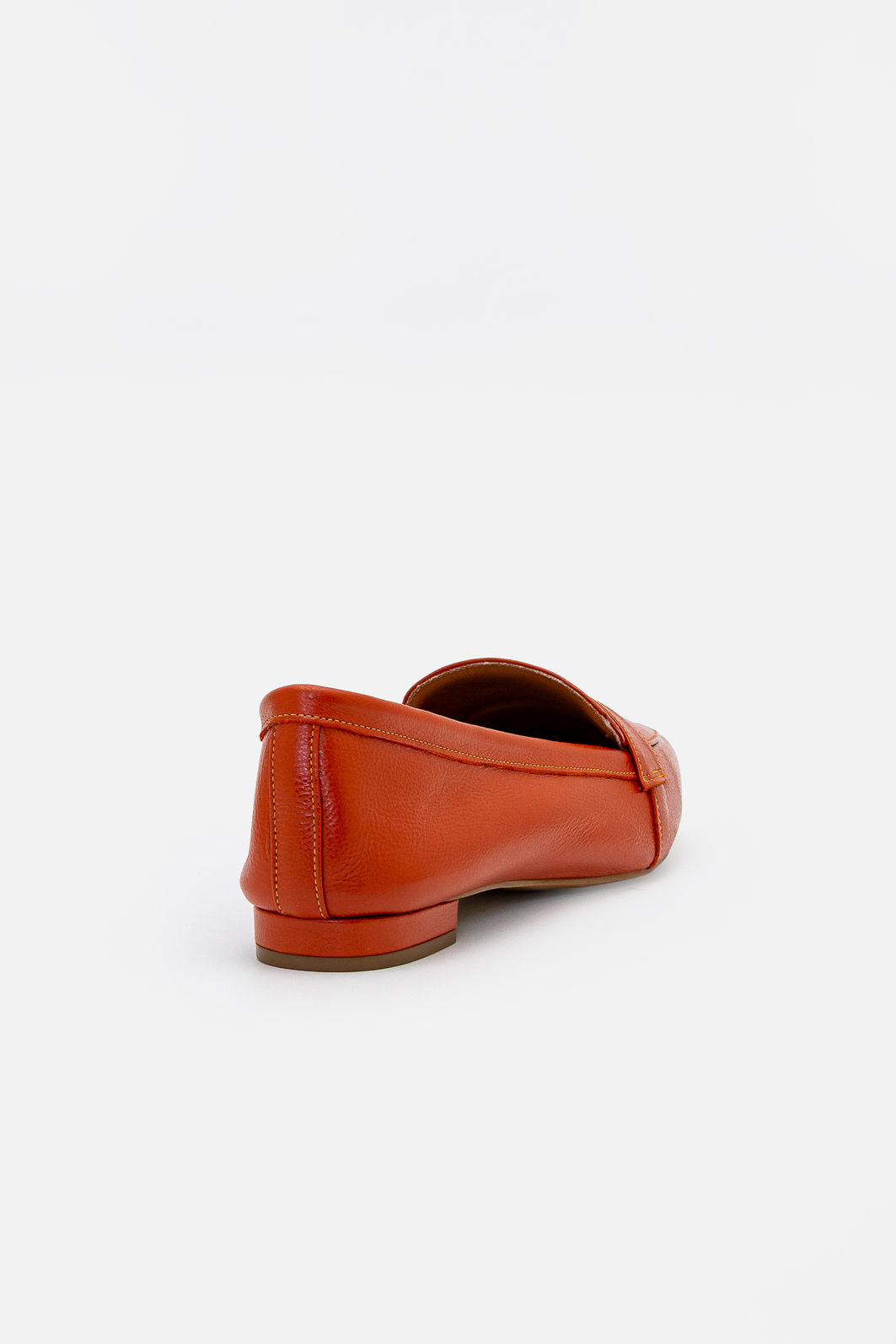 Mocassim Elegante em Couro Laranja Mocassim Elegante em Couro Laranja