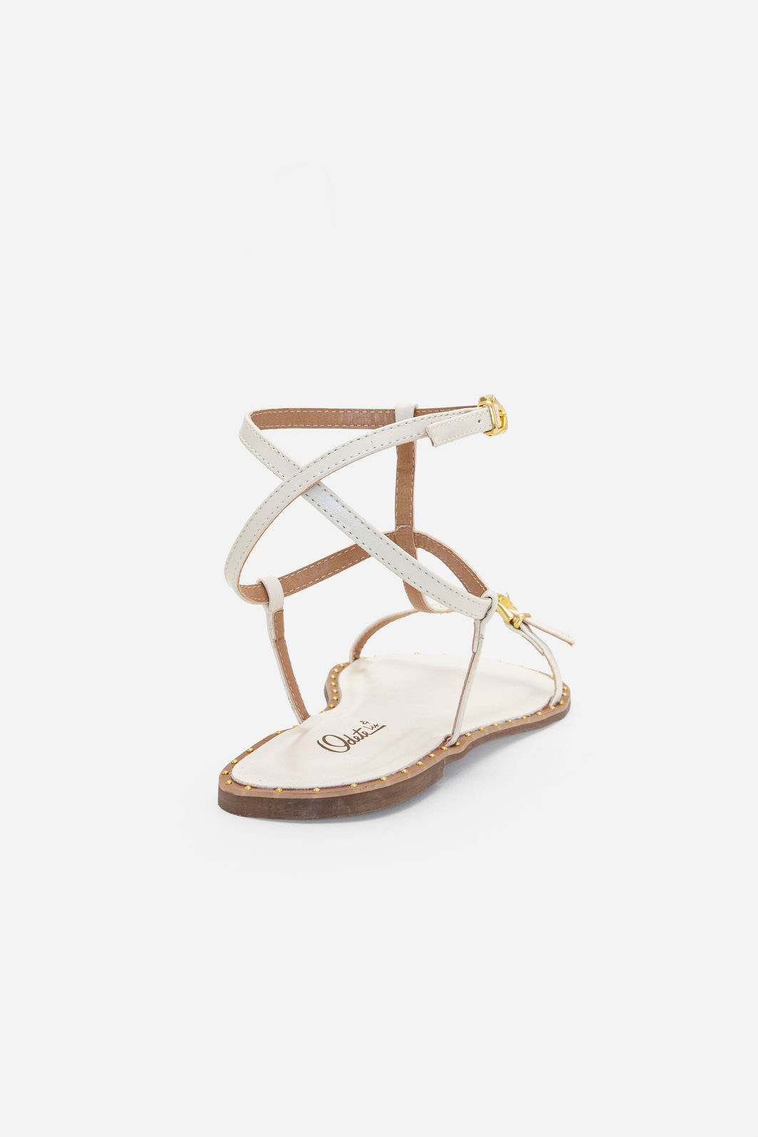 Rasteira com Tiras e Fivelas Off White Rasteira com Tiras e Fivelas Off White