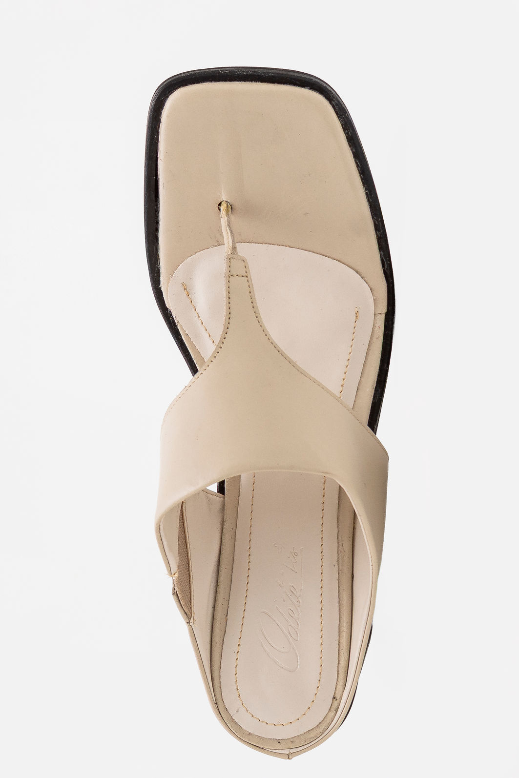 Mule Minimalista em Couro com Salto Blocão Off White Mule Minimalista em Couro com Salto Blocão Off White