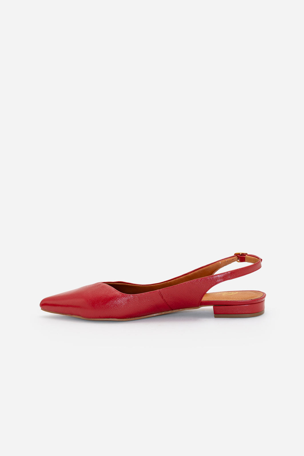 Slingback em Couro Vermelho Slingback em Couro Vermelho