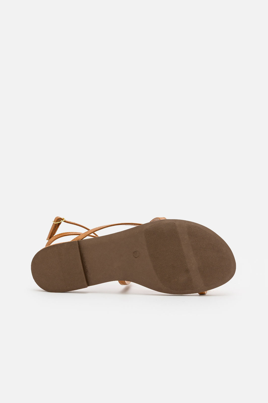 Rasteira com Dedão e Tornozeleira Caramelo