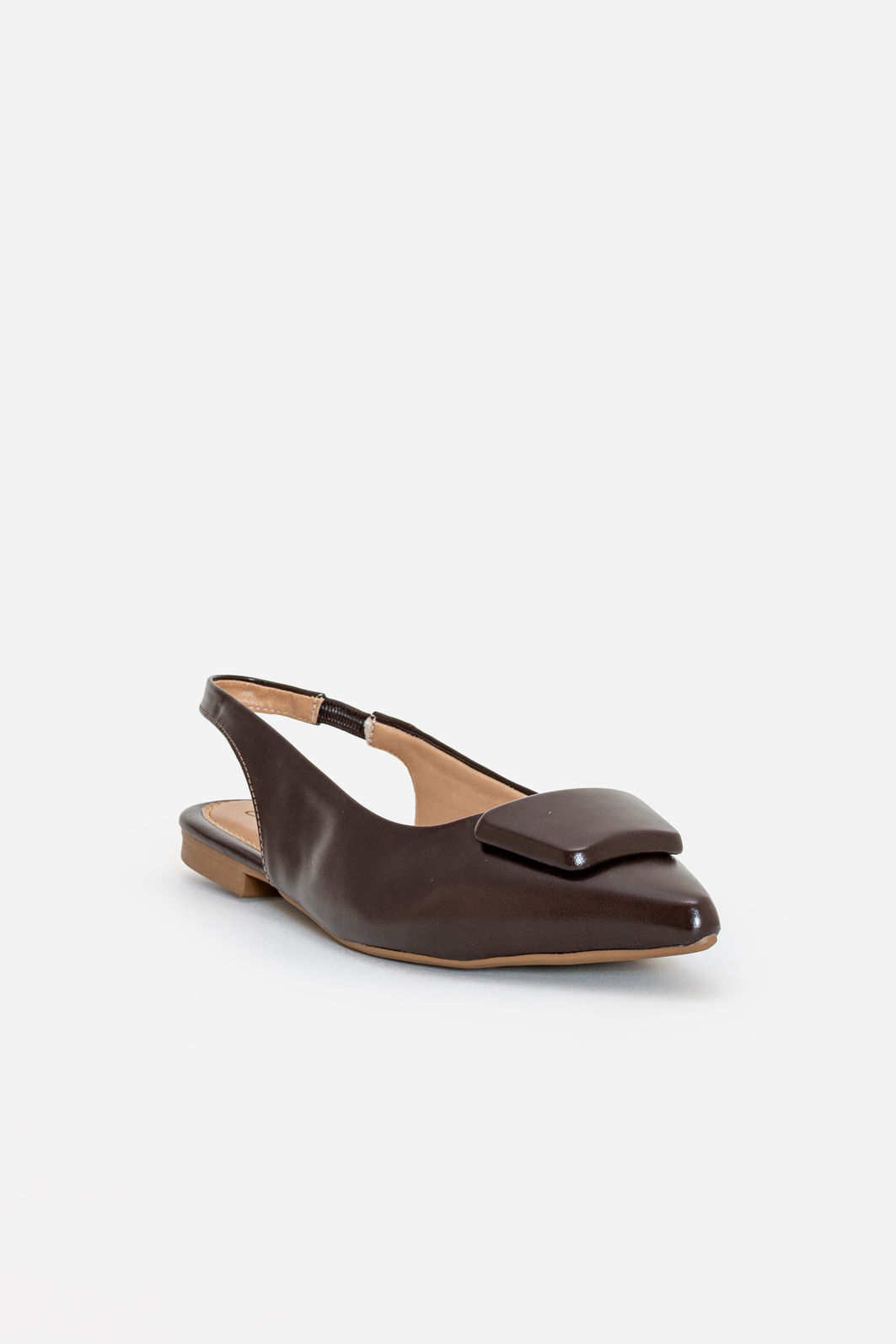 Slingback com Enfeite Rasteiro Marrom Slingback com Enfeite Rasteiro Marrom