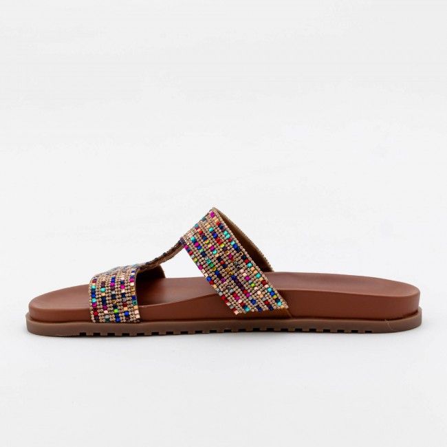 Papete Cléo Poderosa com Pedraria Tostado Papete Cléo Poderosa com Pedraria Tostado