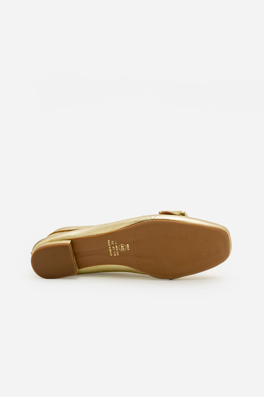 Mocassim em Couro com Fivela Champagne Mocassim em Couro com Fivela Champagne