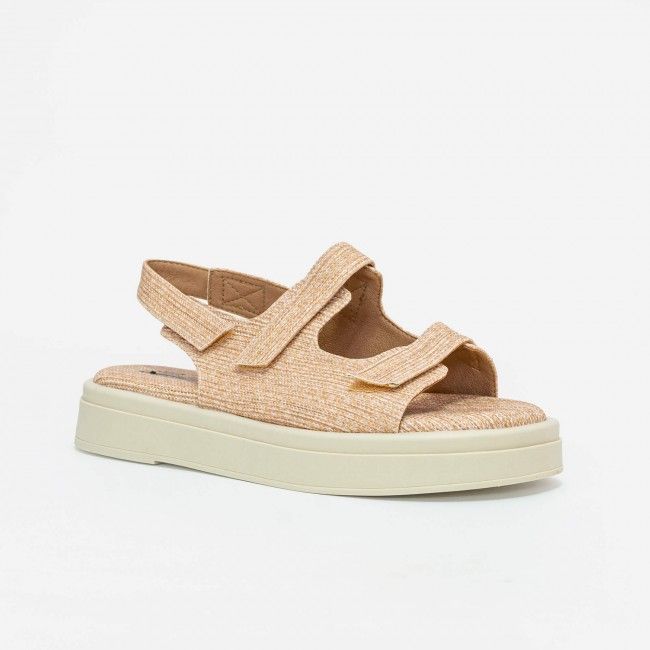Sandália Flatform com Velcro Amêndoa Sandália Flatform com Velcro Amêndoa